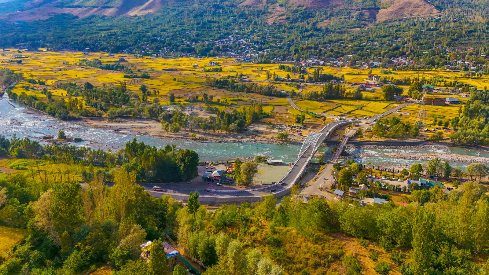 Beautiful valley have running lake in Azad Kashmir